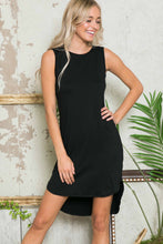Load image into Gallery viewer, Burgundy Apparel - SLEEVELESS HI-LOW DRESS: BLACK / L ///